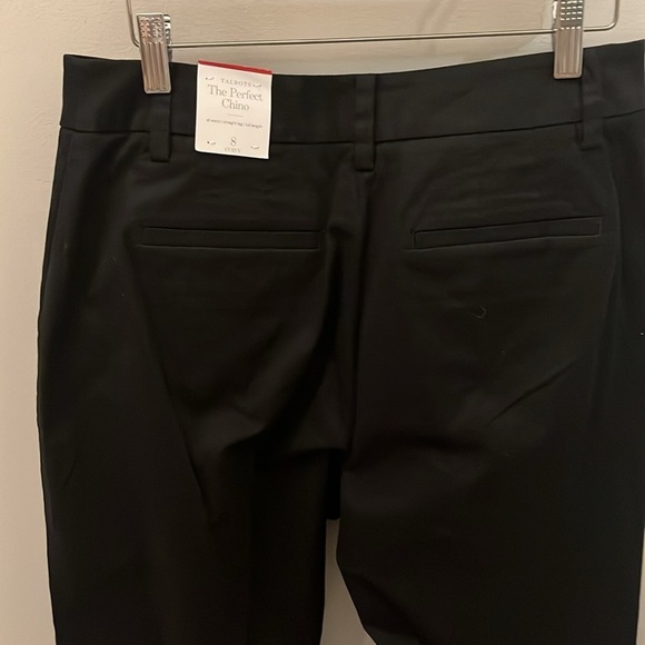 Talbots Curvy The Perfect Chino Pants NWT Size 8 Black Straight Leg - Picture 4 of 9